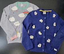 2pc Mini Boden 3D Floral Sweater Cardigan Embroidered Cashmere Girls 7-8Y