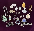Mixed Lot of Pendants and Miscellaneous Costume Jewelry Resell Crafts Vintage