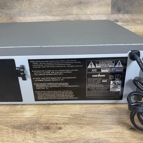 CineVision DVR1000 VCR lettore DVD/VHS registratore combo vintage argento testato funziona - Foto 10 di 10