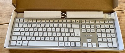 Cherry Electrical KC 6000 Slim PC-Tastatur - Silber/Weiß (JK-1610DE-1)