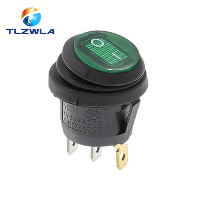 1PCS on off Waterproof Vehicle Boat Switch round Switch SPST 3Pin Rocker Switch 