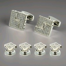 Cufflinks for Men Tuxedo Buttons and Cufflinks Sets 925 sterling silver cufflink