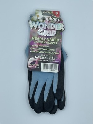 Garden Gloves Nearly Naked Bellingham Glove Wonder Grip WG1850AC Small Blue
