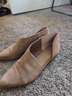 Crown Vintage Tan Leather Pointed Toe Slip-On Flats Women's US 8.5 M Comfort