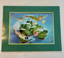 Disney Peter Pan Collectors Lithograph Disney Store 1998 Video Purchase Vintage
