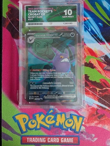 Pokémon TCG Team Rockets Crobat EX 217/182 Destined Rivals ACE 10 Perfect Subs