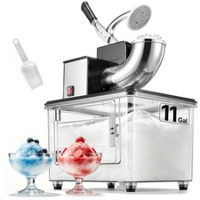 VEVOR Commercial Ice Crusher 661LBS/H Electric Snow Cone Maker Shaved Ice Black