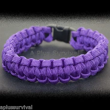 Purple Paracord Emergency Rope Survival Bracelet 9 Feet 7 Strand 550 LB
