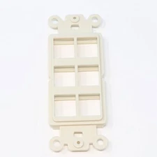 RiteAV Light Almond Blank 6 Port Modular Insert for Keystone Jacks