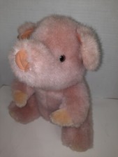 Vtg Mary Meyer Pig Stuffed Animal Plush Pink Pig korea