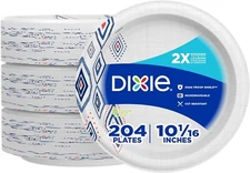Disposable Paper Plates Recyclable Everyday Plates Dinner Size 10" Bulk 204 Pack