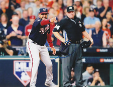 DAVE MARTINEZ  WASHINGTON NATIONALS  ACTION SIGNED 8x10