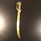 Vintage 5 1/4” Long Brass Letter Opener With Decorative Handle — photo 1