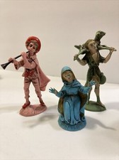 Figuras de repuesto de belén Fontanini de colección María, trompetista y pastor
