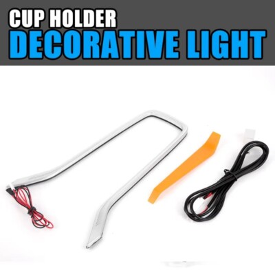 Center Console Box Ornament Blue LED Ambient Light For Toyota