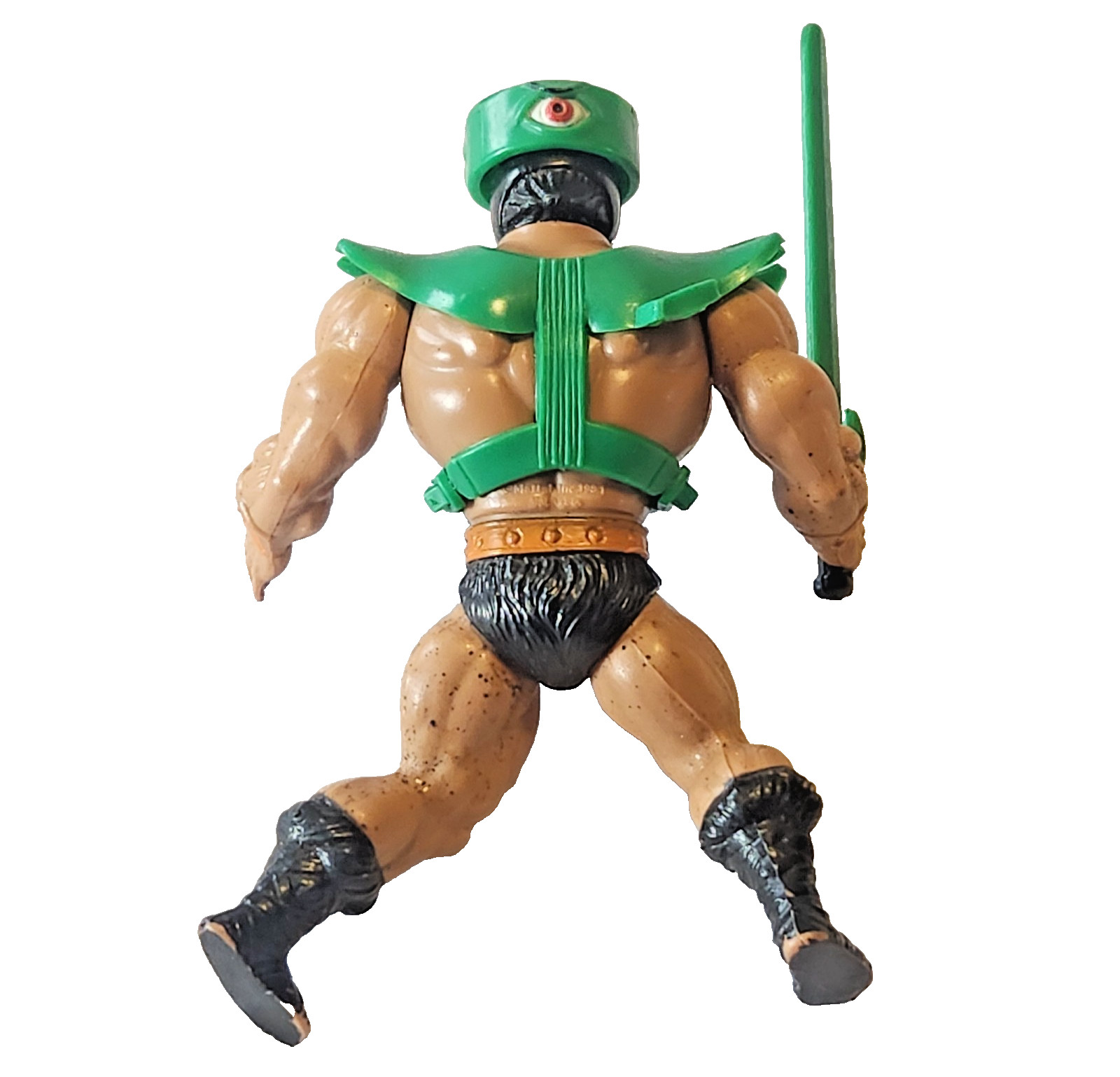 Vintage 1981 MOTU He Man TRI-KLOPS Action Figure Rotating 3 Eyes, Sword & Armor