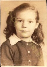 Vintage Found Portrait Photograph Charming Young Girl in Classic Portrait