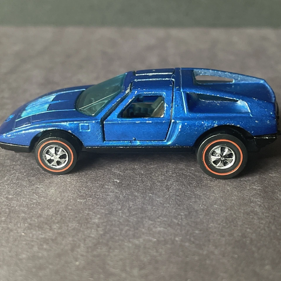 1970 Hot Wheels Redline Vintage Mercedes Benz C-111 Spectraflame - Blue - Image 3 of 4