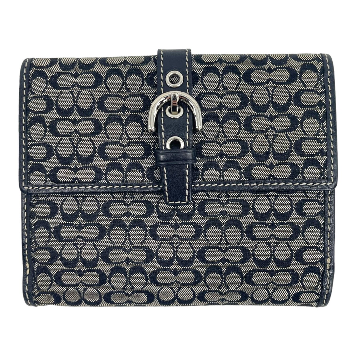 Vintage COACH Signature SOHO Buckle Bifold Wallet Change Purse