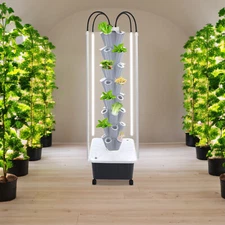 Hydroponics Vertical Growing Kit with Grow Lights Hydroponic Growing Kit Home