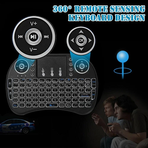 Mini Wireless Remote Keyboard for Smart TV Android Box i8 2.4GHz with Touchpad - Picture 8 of 18