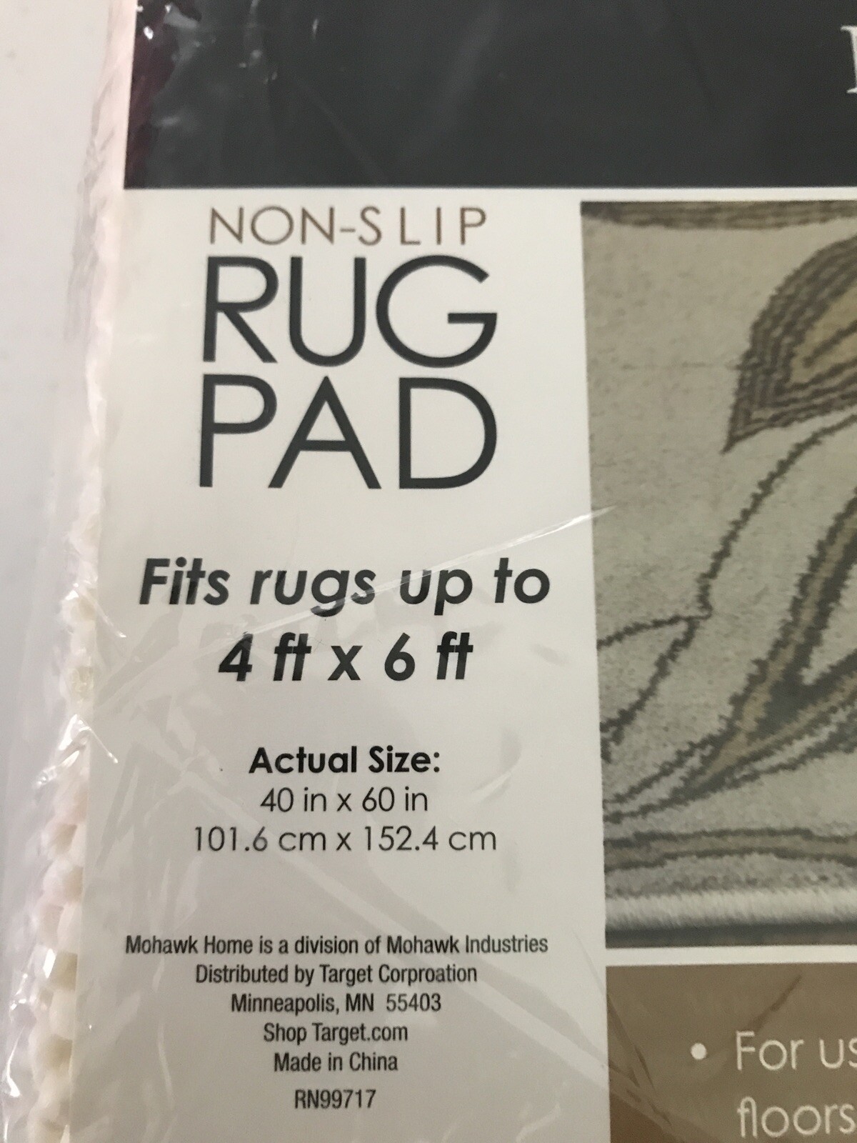 Mohawk Home Nonslip Rug Pad Fits Rugs up to 4ft X 6 FT 999/ru004 for