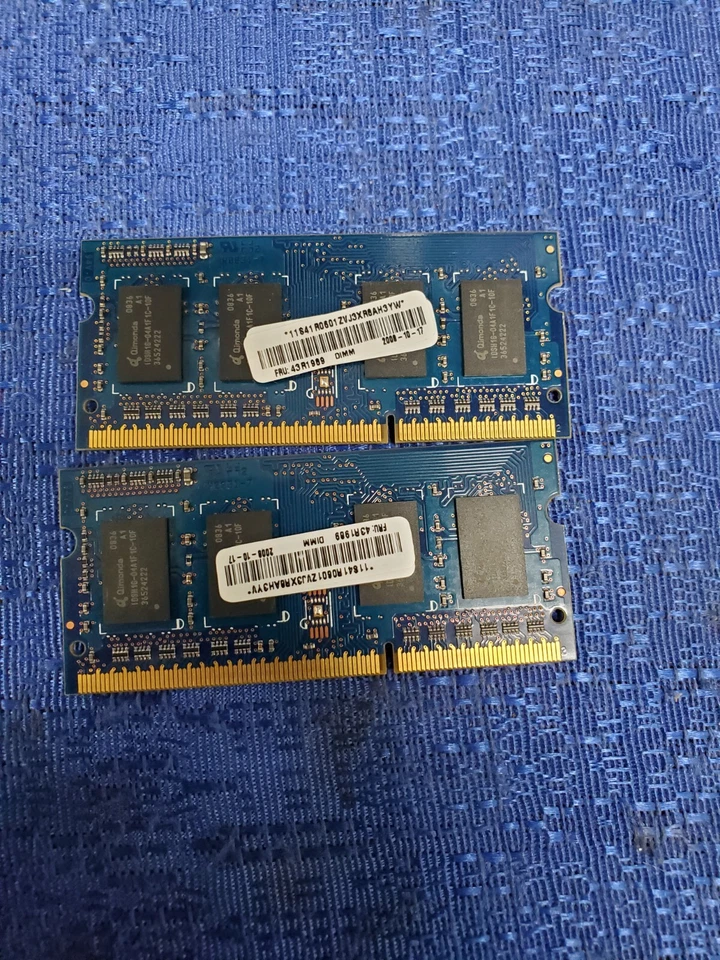 Lot of 2 Qimonda 1GB 2Rx16 PC3-8500S-7-10-A1 , IMSH1GS14A1F1C-10F , B5E83703 - Image 2 of 2