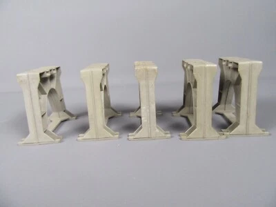 B197 Vintage Lionel USA Lot 5 Tréteaux pour Pont Gris H 6.5 cm Gauge Zéro 1:43 - Photo 1/4