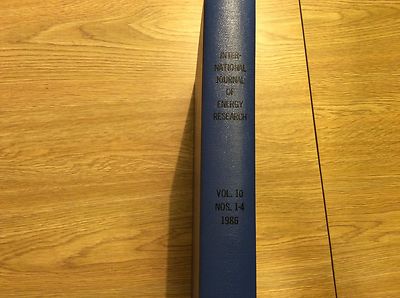 International Journal of Energy Research Vol 10 Nos. 1-4 1986 T.V.A. 