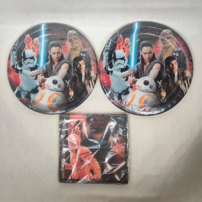 Disney Star Wars The Last Jedi Character Party Plates and Napkins