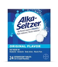 Alka-Seltzer Effervescent Tablets Original Formula Relief Of Heartburn 24Ct 5/27