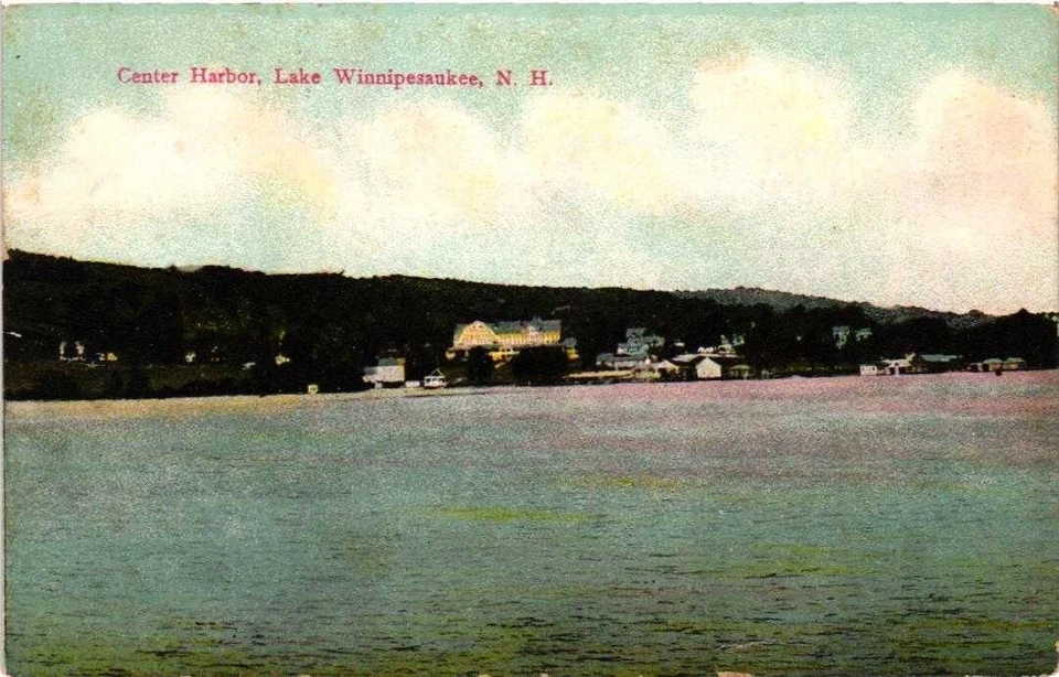 1913 WARREN NH, FANCY CANCEL on LINEN postcard WINNIPESAUKEE NH - Image 2 of 2