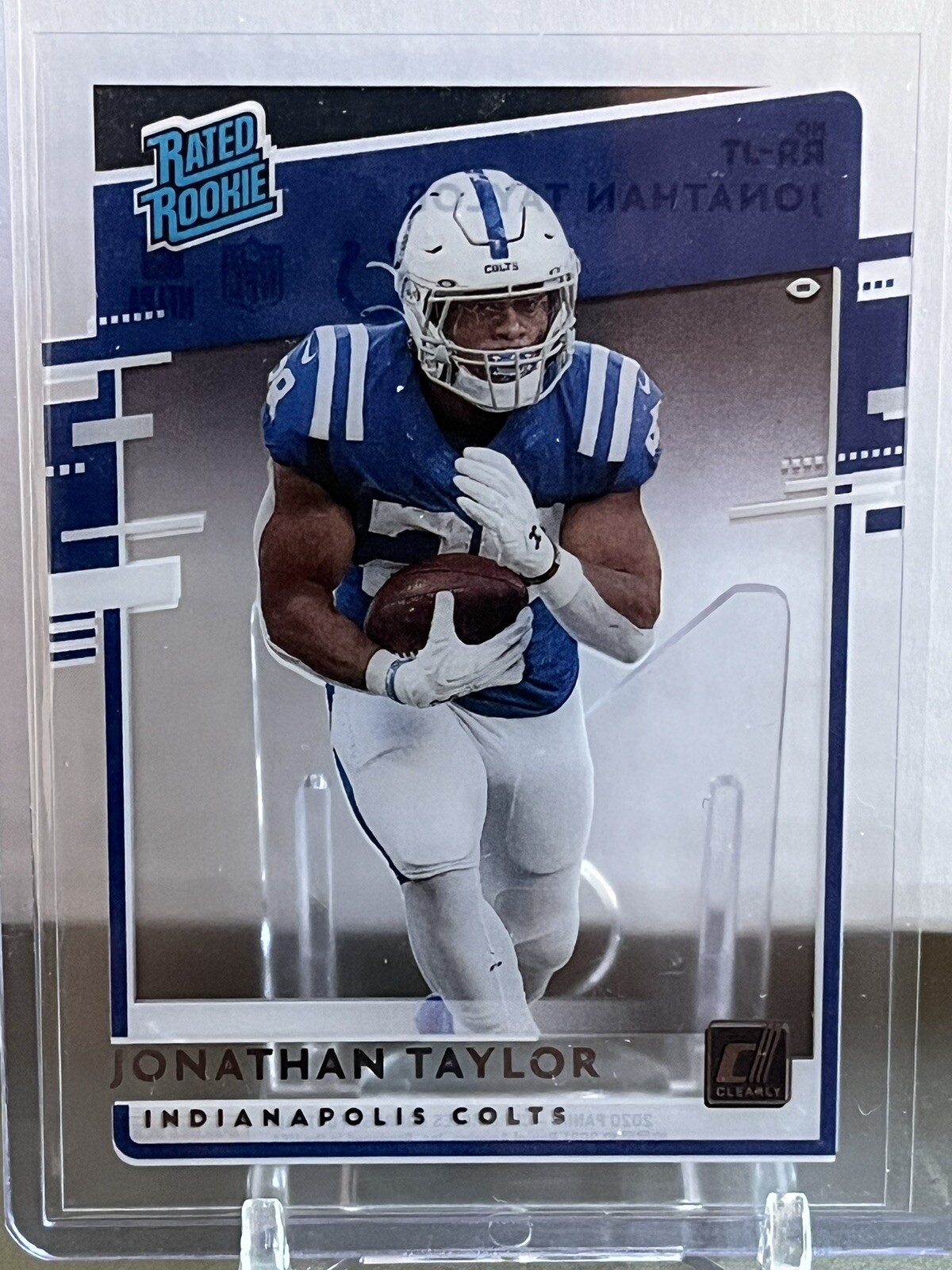2020 Panini Chronicles - Clearly Donruss Rated Rookie #RR-JT Jonathan Taylor