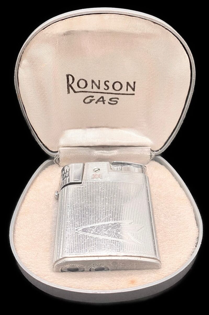 VINTAGE RONSON TORNADO LIGHTER w/ORIGINAL CASE -GERMANY (see VINTAGE RONSON TORNADO LIGHTER w/ORIGINAL CASE -GERMANY (see