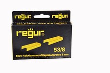 50.000 Regur 53/8 Heftklammern 8 mm Tackernadeln Klammern befestigen auf Holz