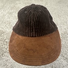 Express Hat Cap Adult Brown One Size Corduroy Stretch Wide Brim Made In USA