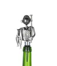 Happy Fisherman Wine Bottle Stopper