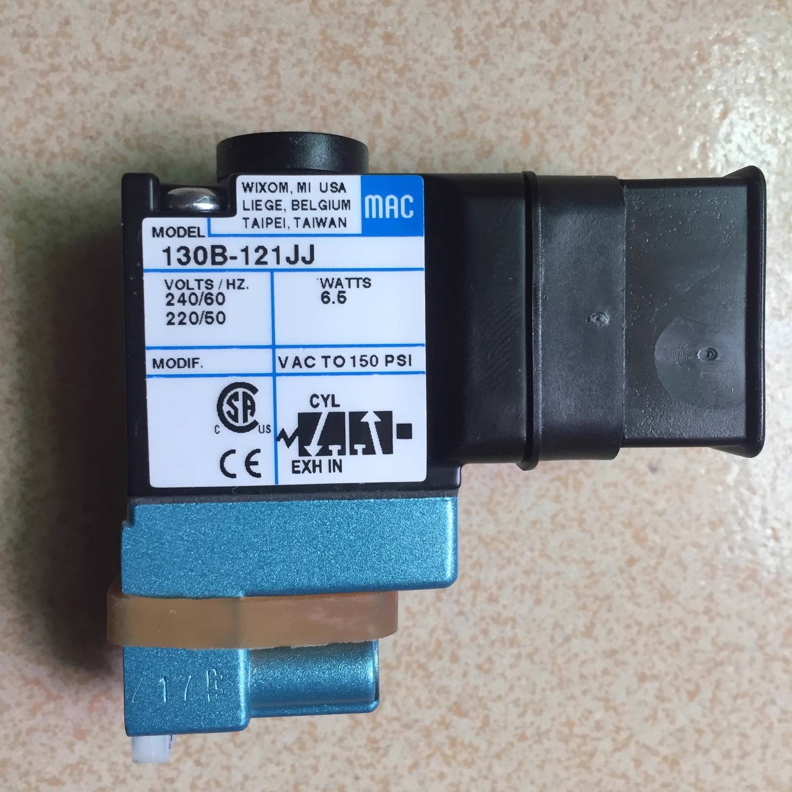 MAC 130B-121JJ solenoid valve