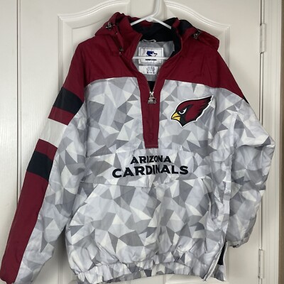 Starter Men’s Jacket Cardinal Arizona Gridiron Reglan Half Zip Pullover  Hoodie M
