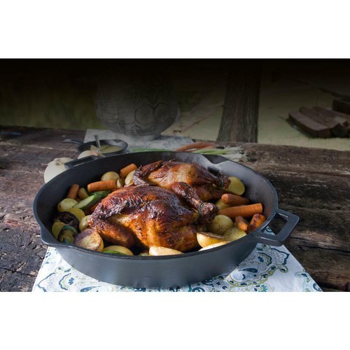 Pre Seasoned Cast Iron Skillet Cookware Pan Stove Oven Grill Bbq Cooking Pot Rv - Picture 10 of 12