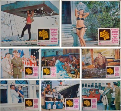 Le CERVEAU The BRAIN US Lobby Cards x8 11x14 JEAN PAUL BELMONDO NIVEN NM 1969