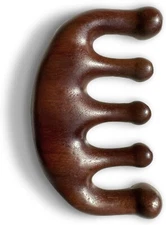 Wooden Scalp Massager - Handmade 100% Natural Green Sandalwood Wide Tooth Combs