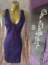 MISS SELFRIDGE PURPLE BODYCON PARTY DRESS  SIZE UK 10 - #4