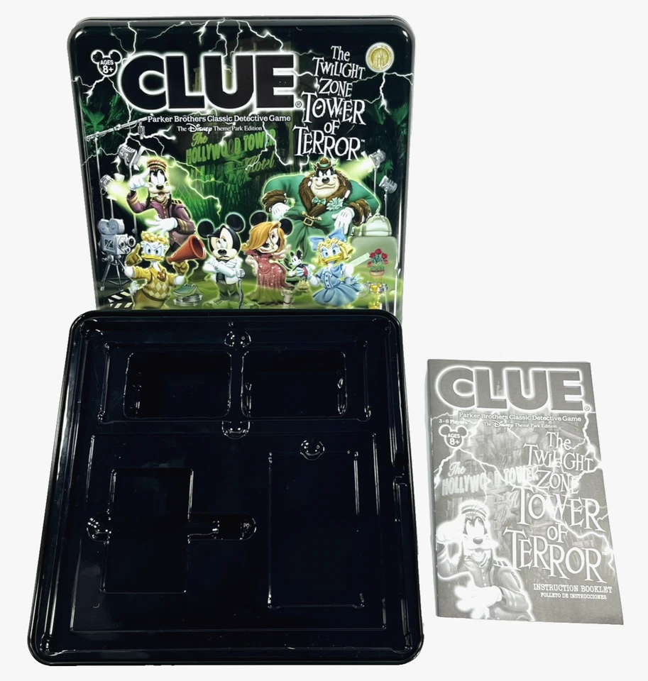 Clue The Twilight Zone Tower of Terror Detective Game Disneyland Edition Tin Can - Image 2 of 4