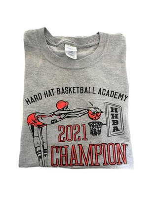 Hard Hat Basketball Academy 2021 Champs T-Shirt Mens L Grey Heather Work Wear