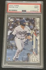 2020 Topps Gavin Lux Rookie #292 PSA 9 Los Angeles Dodgers Baseball Card. rookie card picture