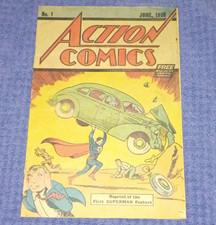Action Comics #1 1938 Superman Golden Age Color Single Issue Reprint