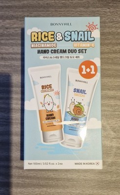 Bonnyhill Rice & Snail Hand Cream Duo Set je 100ml Neu und Originalverpackt 