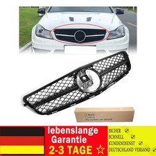 Kühlergrill Frontgrill passt für Mercedes-Benz W204 C204 C63 S204 Coupe Schwarz
