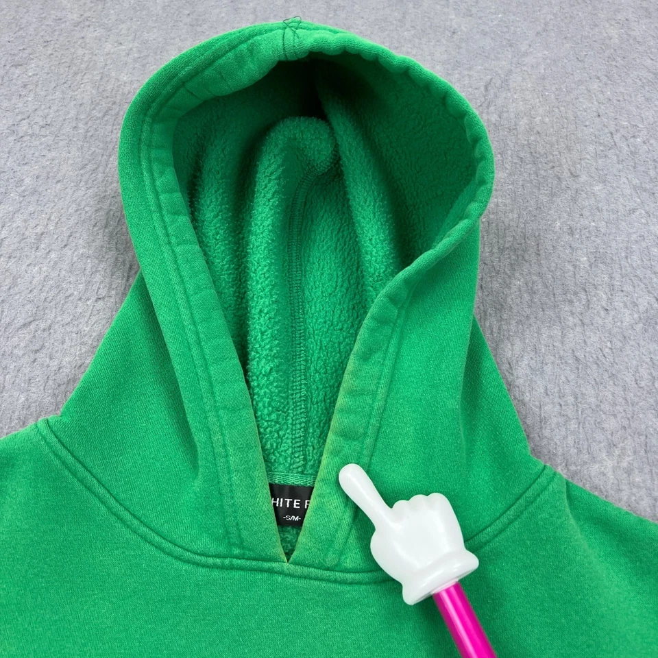White Fox Vol 3 Hoodie Women's S/M Green Fleece Pullover Sweatshirt Lounge Gym** - Image 3 of 4